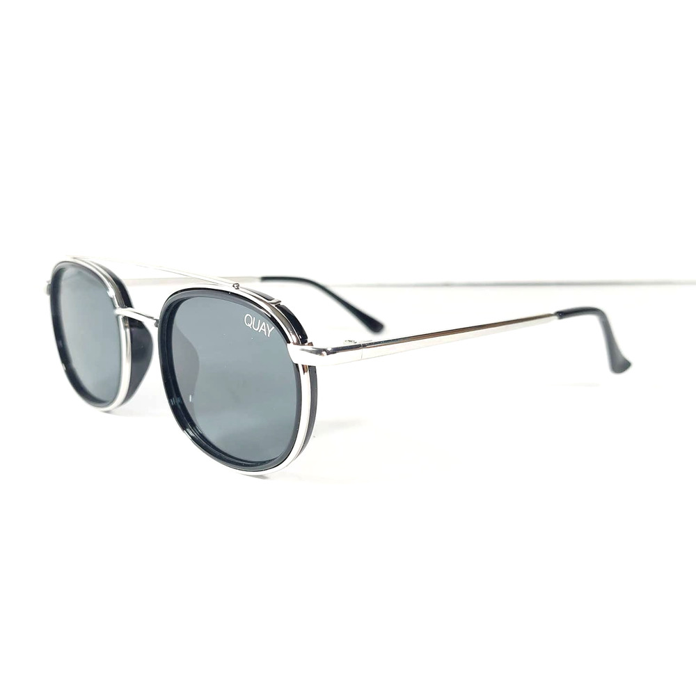 QUAY AUSTRALIA Got It Covered Circle Women's Polarized Black Sunglasses Sunnies